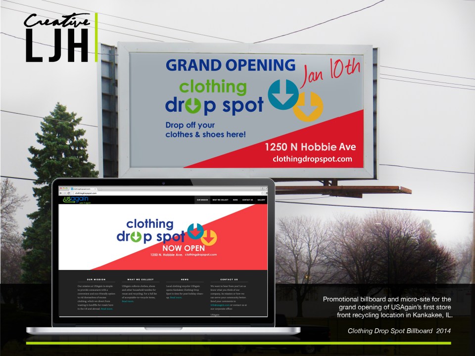 clothing drop spot billboard