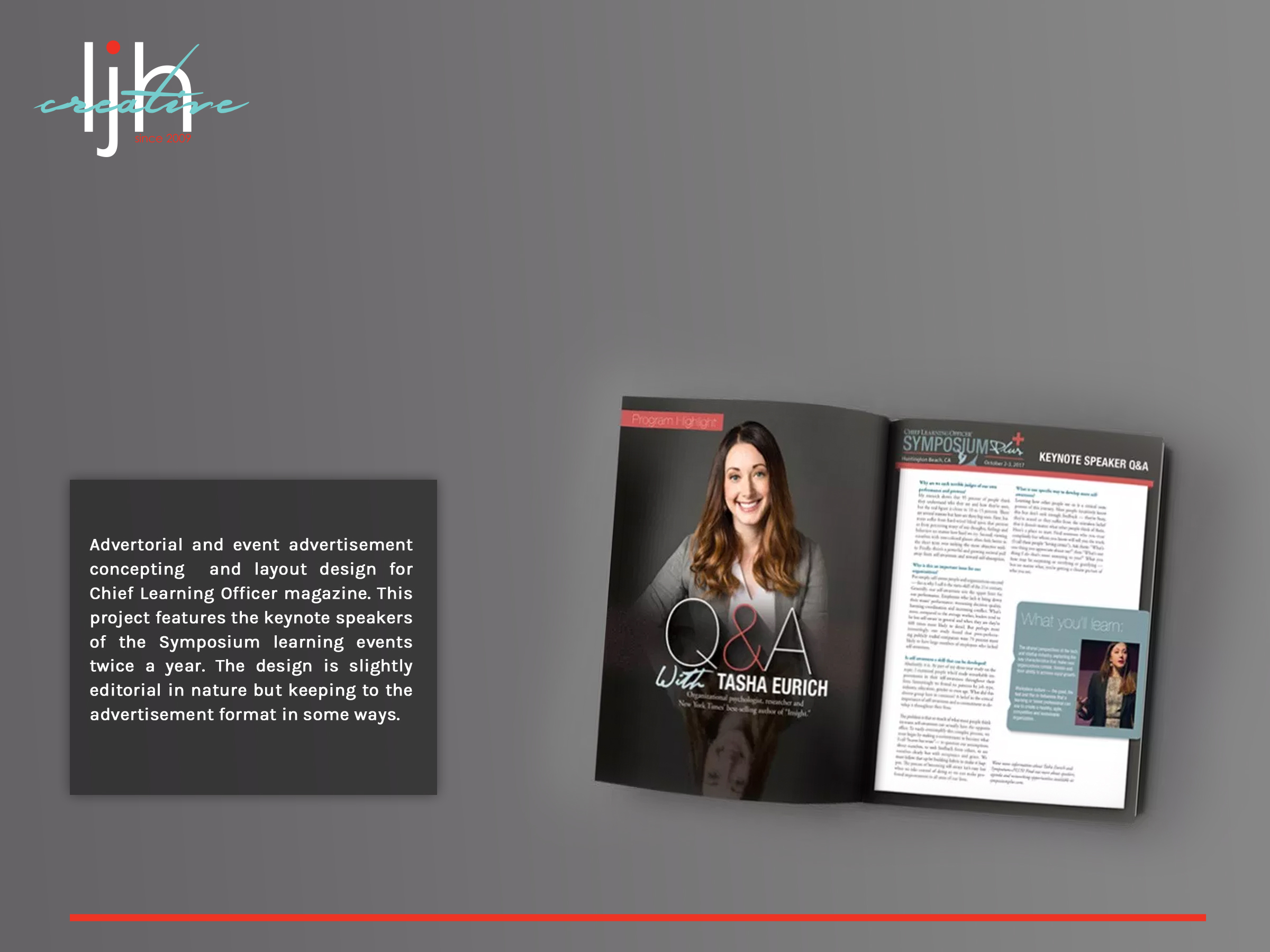 Magazine advertorial layout